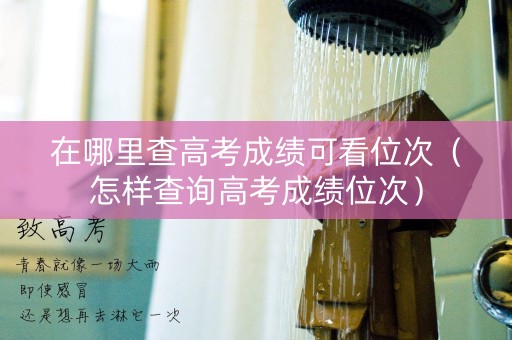 在哪里查高考成绩可看位次（怎样查询高考成绩位次）