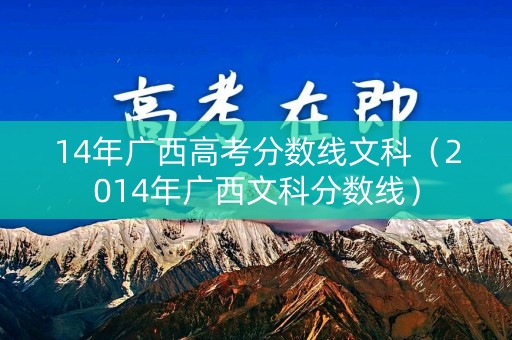 14年广西高考分数线文科（2014年广西文科分数线）