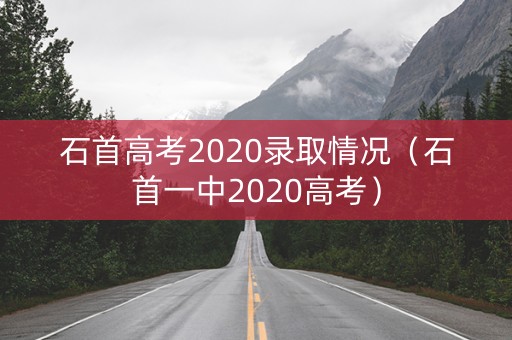 石首高考2020录取情况（石首一中2020高考）