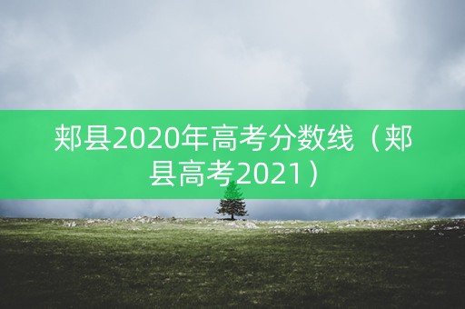 郏县2020年高考分数线（郏县高考2021）