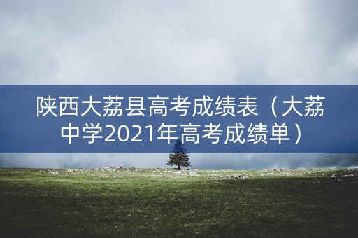 陕西大荔县高考成绩表（大荔中学2021年高考成绩单）