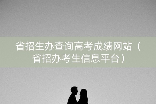 省招生办查询高考成绩网站（省招办考生信息平台）