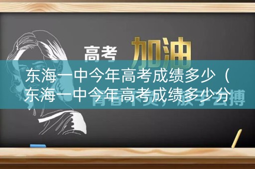 东海一中今年高考成绩多少（东海一中今年高考成绩多少分）