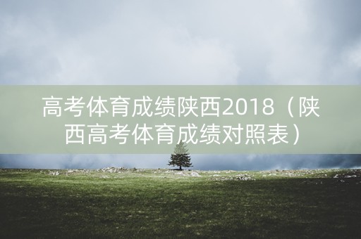 高考体育成绩陕西2018（陕西高考体育成绩对照表）