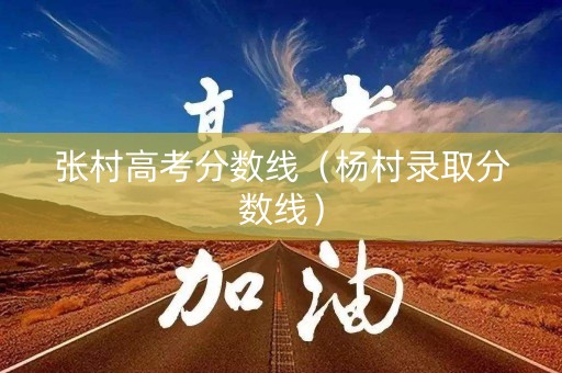 张村高考分数线（杨村录取分数线）