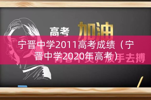 宁晋中学2011高考成绩（宁晋中学2020年高考）