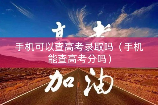 手机可以查高考录取吗（手机能查高考分吗）