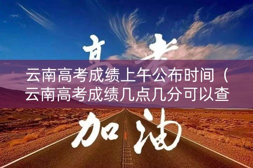 云南高考成绩上午公布时间（云南高考成绩几点几分可以查）