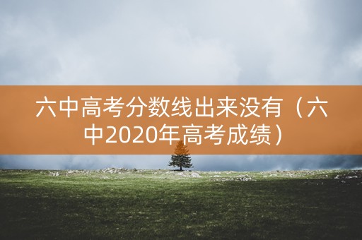 六中高考分数线出来没有（六中2020年高考成绩）