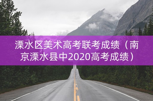 溧水区美术高考联考成绩（南京溧水县中2020高考成绩）