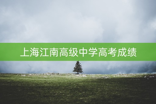 上海江南高级中学高考成绩