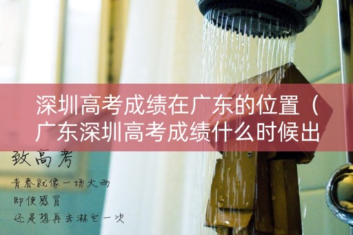 深圳高考成绩在广东的位置（广东深圳高考成绩什么时候出2020）