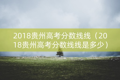 2018贵州高考分数线线（2018贵州高考分数线线是多少）
