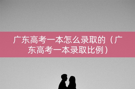 广东高考一本怎么录取的（广东高考一本录取比例）