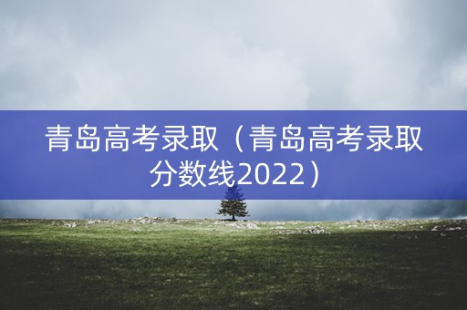 青岛高考录取（青岛高考录取分数线2022）