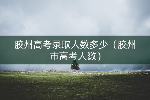 胶州高考录取人数多少（胶州市高考人数）