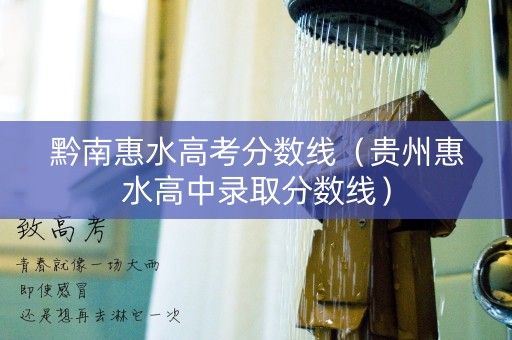 黔南惠水高考分数线（贵州惠水高中录取分数线）