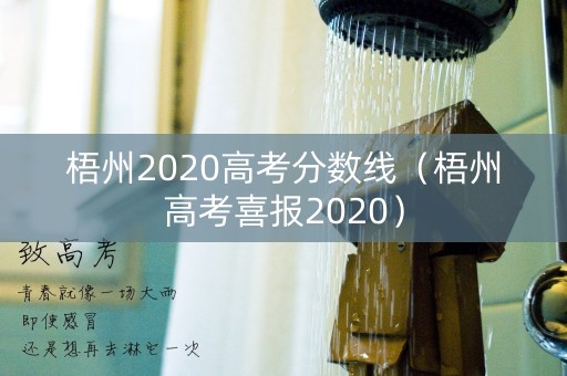 梧州2020高考分数线（梧州高考喜报2020）