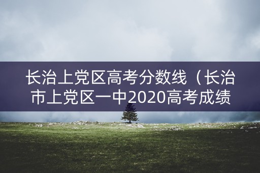 长治上党区高考分数线（长治市上党区一中2020高考成绩）
