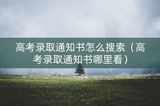 高考录取通知书怎么搜索（高考录取通知书哪里看）