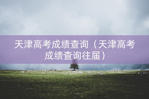 天津高考成绩查询（天津高考成绩查询往届）