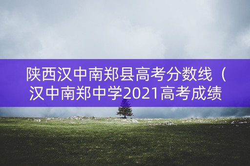 陕西汉中南郑县高考分数线（汉中南郑中学2021高考成绩）