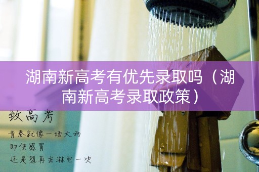 湖南新高考有优先录取吗（湖南新高考录取政策）