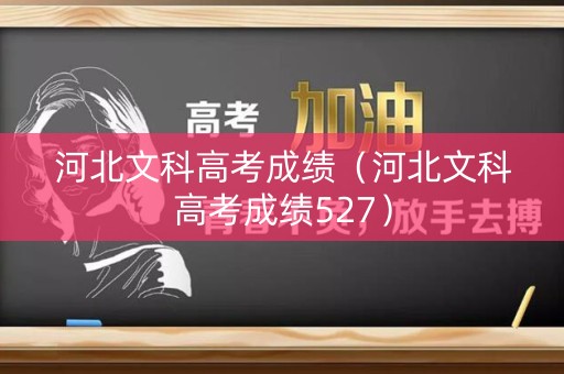 河北文科高考成绩（河北文科高考成绩527）
