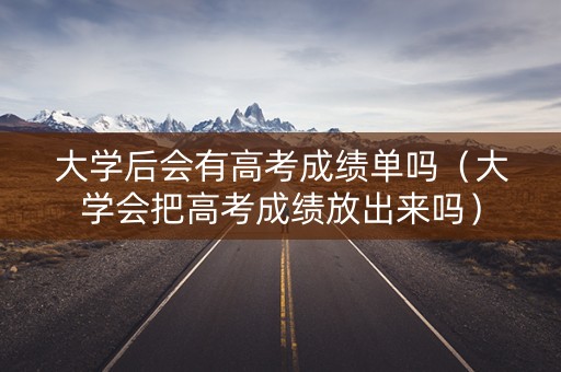 大学后会有高考成绩单吗（大学会把高考成绩放出来吗）