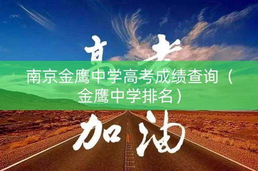南京金鹰中学高考成绩查询（金鹰中学排名）