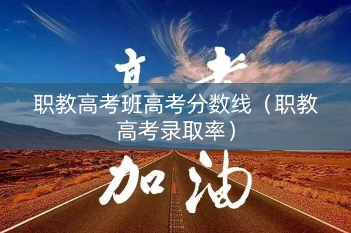 职教高考班高考分数线（职教高考录取率）