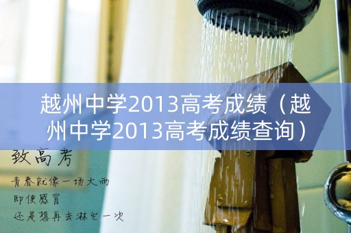 越州中学2013高考成绩（越州中学2013高考成绩查询）