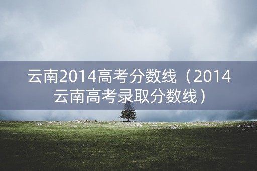 云南2014高考分数线（2014云南高考录取分数线）