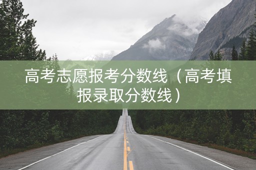 高考志愿报考分数线（高考填报录取分数线）