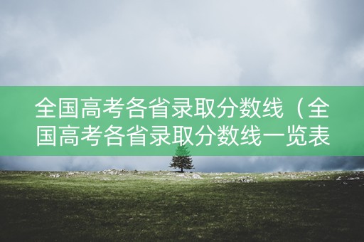 全国高考各省录取分数线（全国高考各省录取分数线一览表2022）