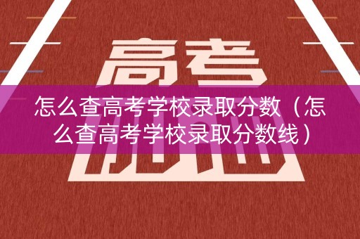 怎么查高考学校录取分数（怎么查高考学校录取分数线）