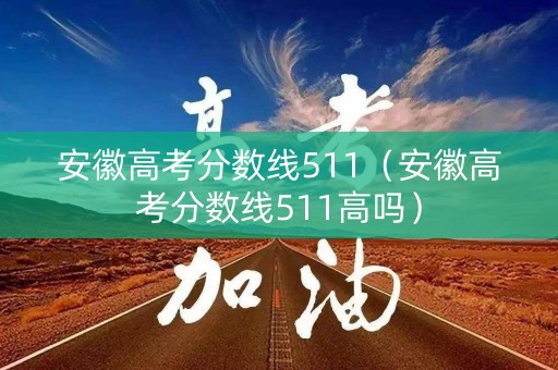 安徽高考分数线511（安徽高考分数线511高吗）
