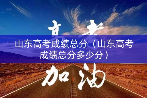 山东高考成绩总分（山东高考成绩总分多少分）
