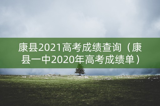 康县2021高考成绩查询（康县一中2020年高考成绩单）