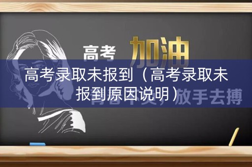 高考录取未报到（高考录取未报到原因说明）