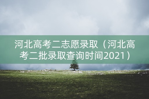 河北高考二志愿录取（河北高考二批录取查询时间2021）