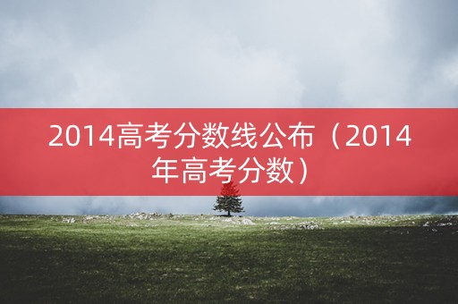 2014高考分数线公布（2014年高考分数）