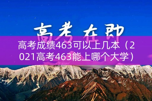 高考成绩463可以上几本（2021高考463能上哪个大学）
