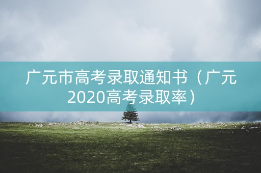 广元市高考录取通知书（广元2020高考录取率）