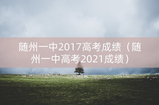 随州一中2017高考成绩（随州一中高考2021成绩）