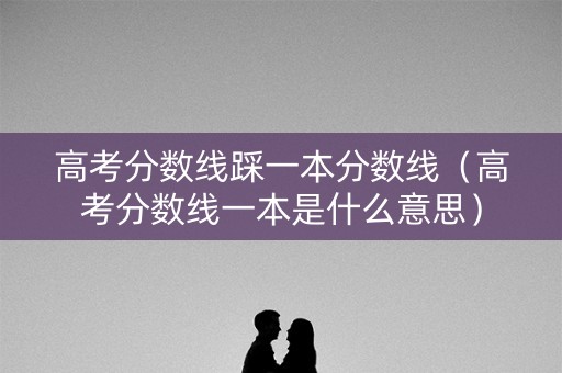 高考分数线踩一本分数线（高考分数线一本是什么意思）
