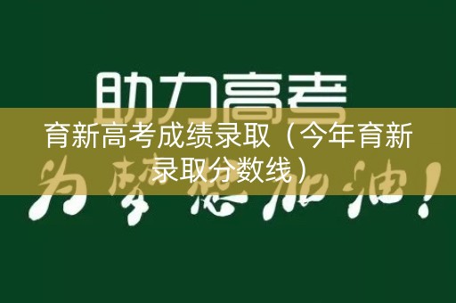 育新高考成绩录取（今年育新录取分数线）