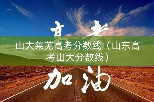 山大莱芜高考分数线（山东高考山大分数线）