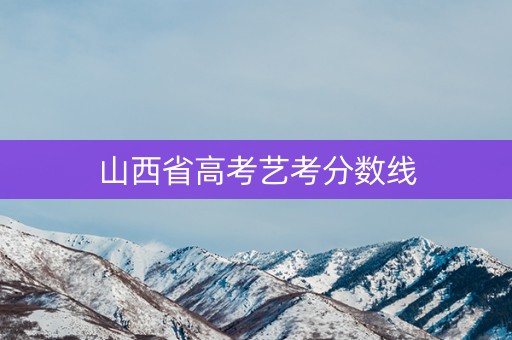 山西省高考艺考分数线