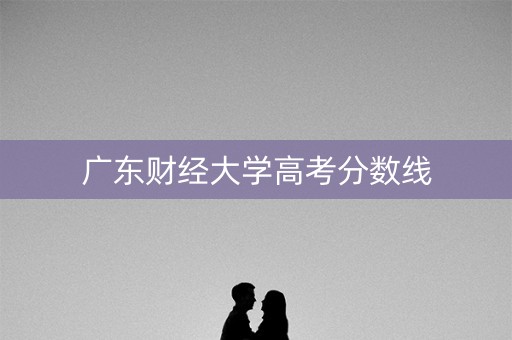 广东财经大学高考分数线